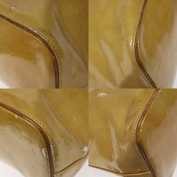 LOUIS VUITTON Monogram Vernis Houston Hand Bag Beige M91004 - Picture 10 of 13